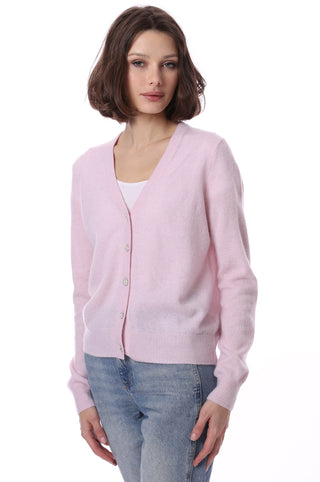 Cashmere Novelty Button Cardigan - Dior Pink