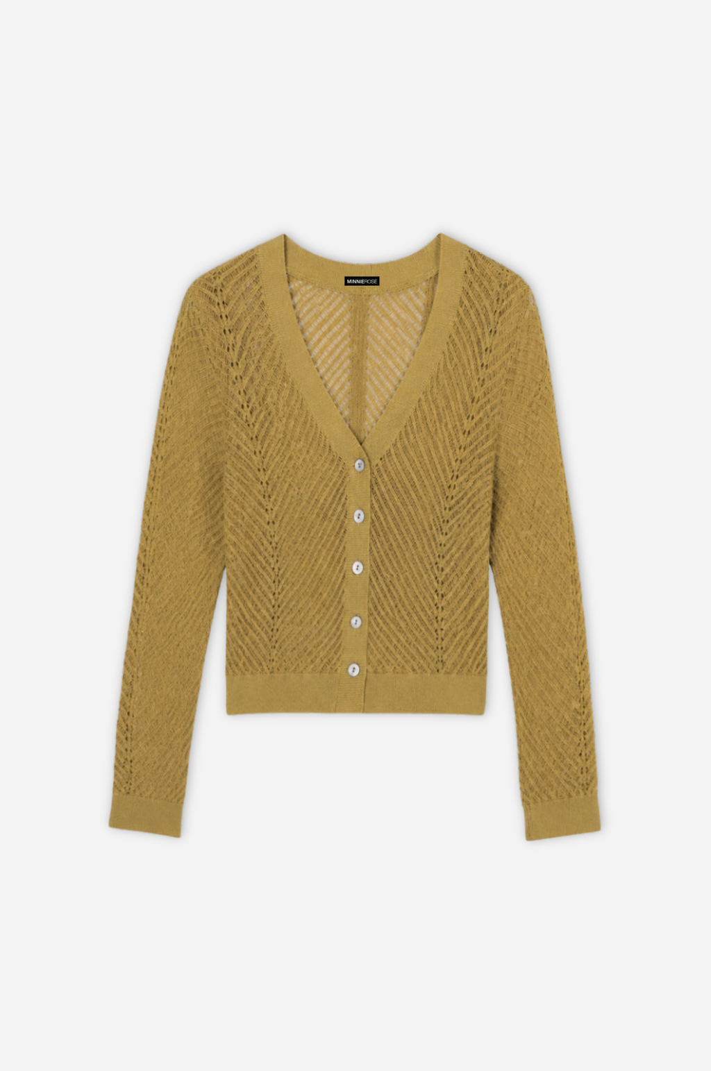 Open Pointelle Cropped Cardigan – Minnie Rose