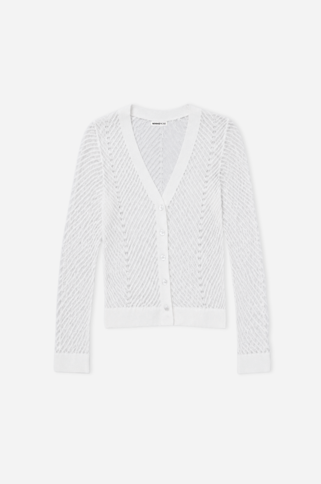 Open Pointelle Cropped Cardigan – Minnie Rose