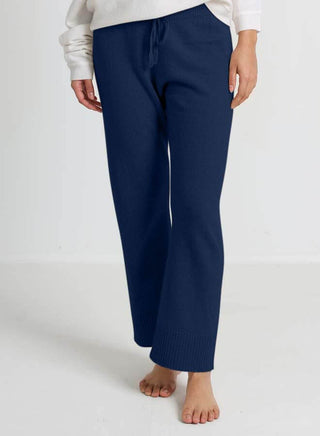 Cashmere High Ribbed Cuff Pant NAVY 
