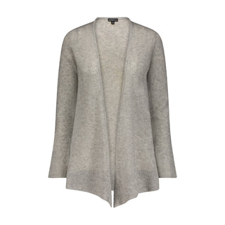 Cashmere Open Duster- Light Heather Grey