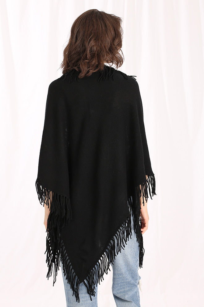 Cashmere Fringe Shawl – Minnie Rose