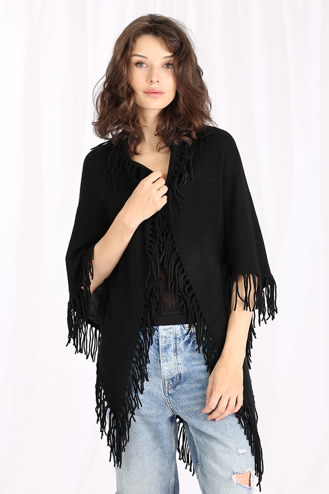 Cashmere Fringe Shawl – Minnie Rose