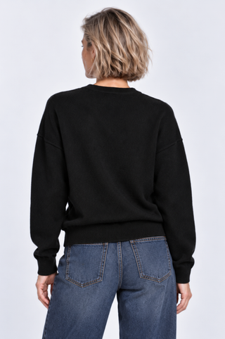Cotton Cashmere "Nana" Embroidery Crew