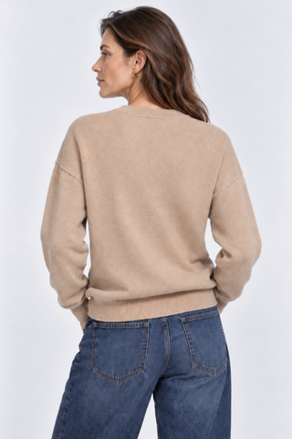 Cotton Cashmere "Nana" Embroidery Crew