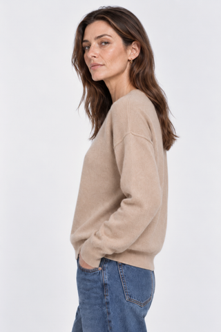 Cotton Cashmere "Nana" Embroidery Crew
