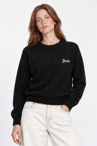 Cotton Cashmere "Yenta" Embroidery Crew