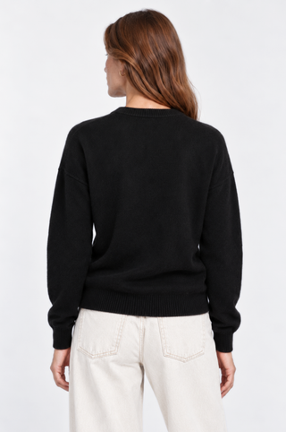 Cotton Cashmere "Yenta" Embroidery Crew