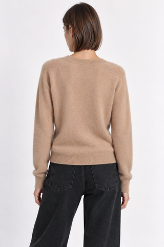 Cashmere Long Sleeve Shrunken V Neck