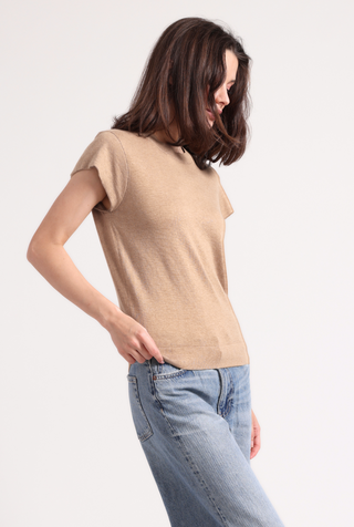 Supima Cotton Cap Sleeve Crew