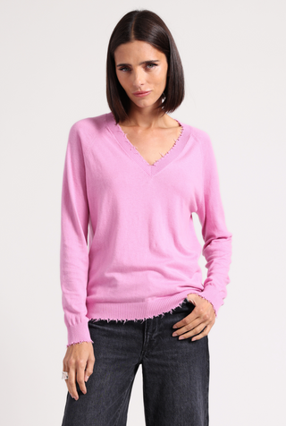 Cotton Cashmere Frayed Edge V