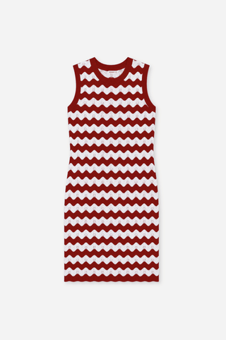 Scallop Stripe Tank Dress