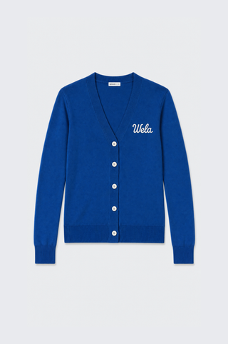 Cotton Cashmere "Wela" Embroidery V Neck Cardigan