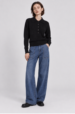 Cashmere Henley Polo with Pocket