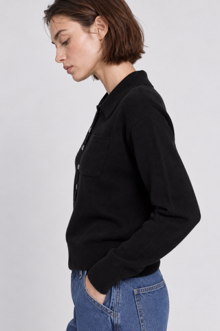 Cashmere Henley Polo with Pocket