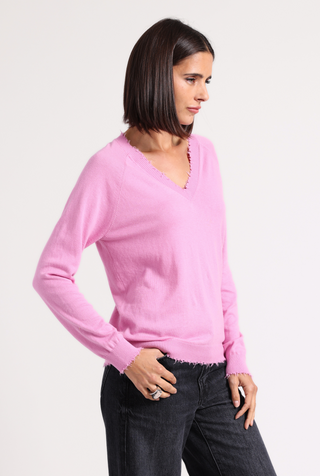 Cotton Cashmere Frayed Edge V