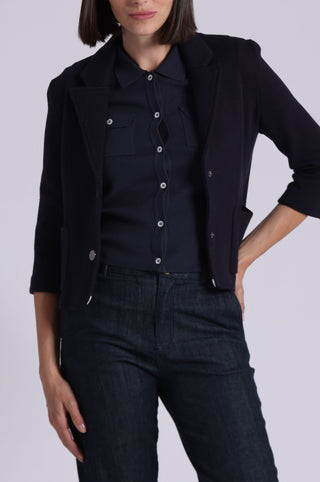 Viscose Blend Shrunken Blazer