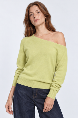 Cotton Cashmere Off The Shoulder Top