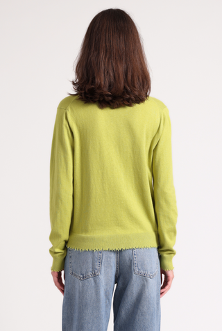 Cotton Cashmere Frayed Cardi