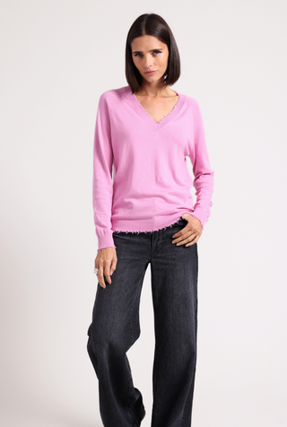 Cotton Cashmere Frayed Edge V