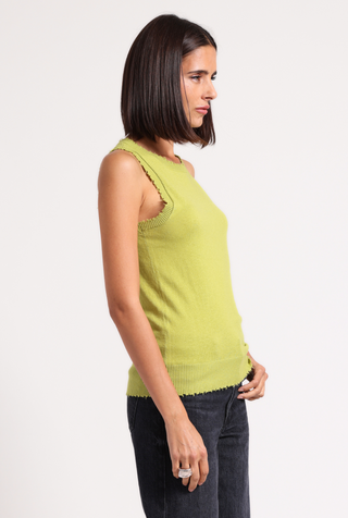 Cotton Cashmere Frayed Tank