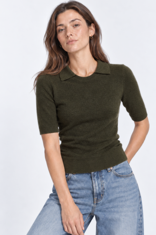 Cashmere Short Sleeve Polo