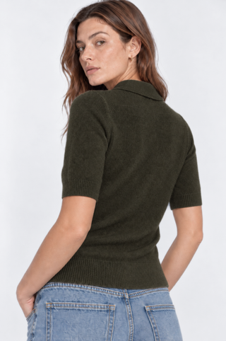 Cashmere Short Sleeve Polo