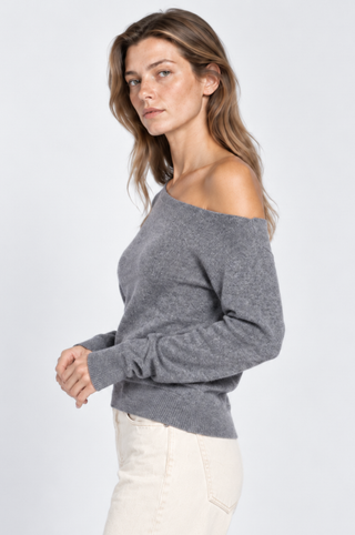 Cotton Cashmere Off The Shoulder Top