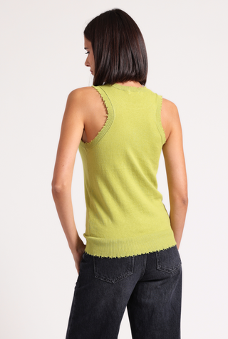 Cotton Cashmere Frayed Tank