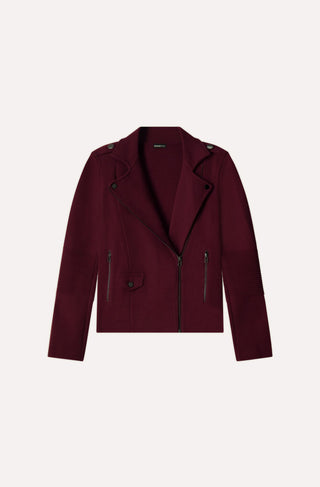 Cotton Blend Moto Jacket