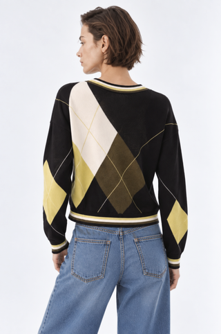 Argyle Cardigan in Cotton Cashmere