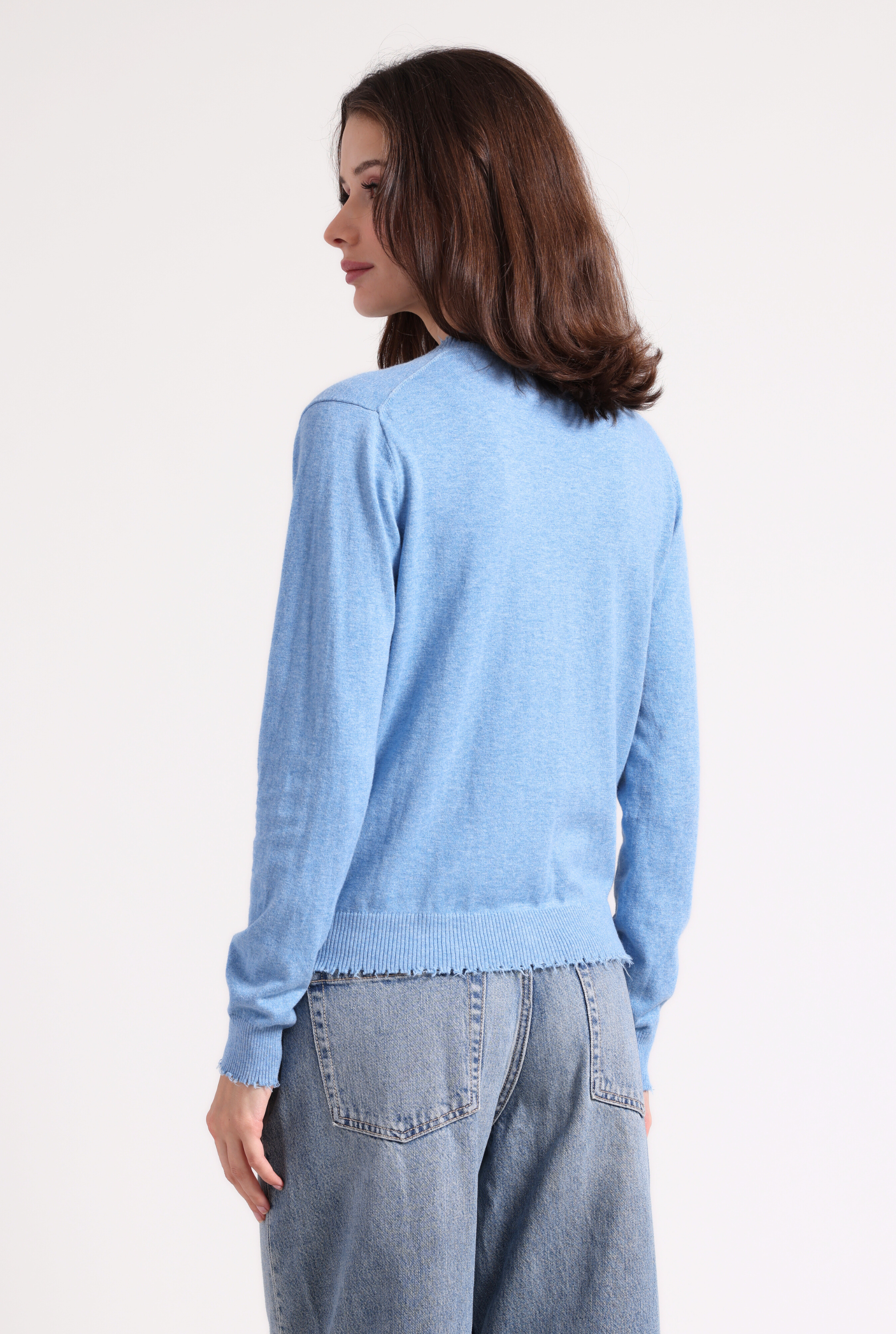 Cotton Cashmere Frayed Cardi – Minnie Rose