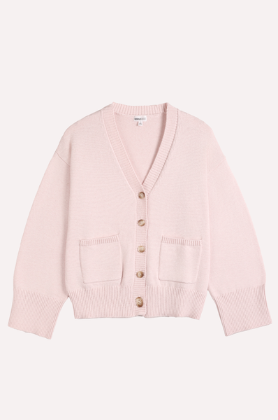 Rosé Muse UV knit cardigan Luxe Cotton Cashmere Blend V Neck Cardigan – Minnie Rose