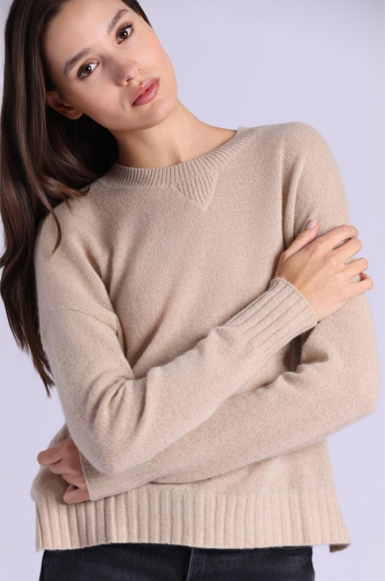 Cashmere Raglan Crew