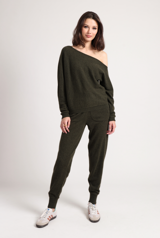 Cotton Cashmere Off The Shoulder Top