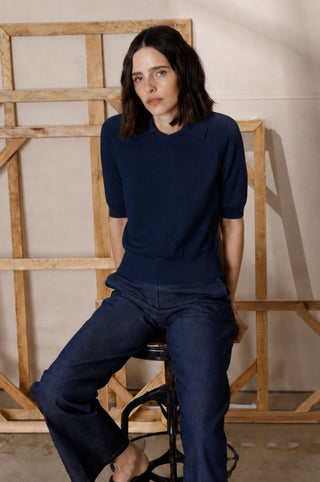 Cashmere Short Sleeve Polo