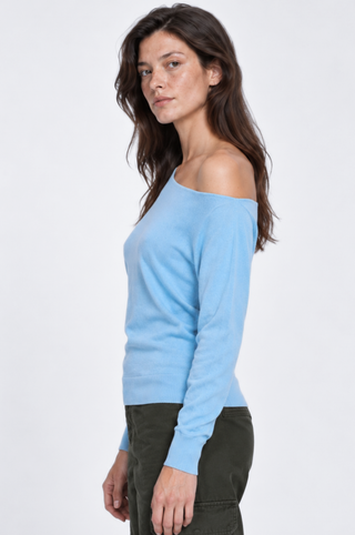 Cotton Cashmere Off The Shoulder Top