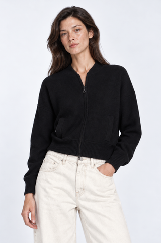 Cashmere Cropped Bomber