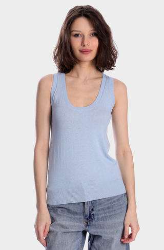 Supima Cotton Cashmere Scoop Neck Tank