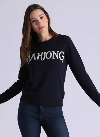 Mahjong Cotton Cashmere Embroidered Pullover