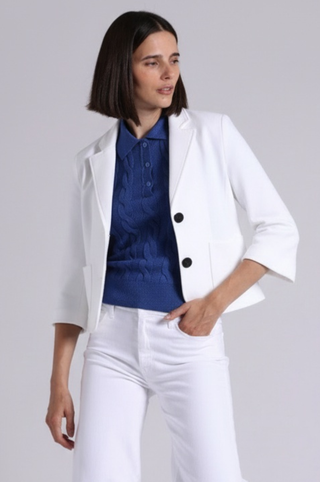 Viscose Blend Shrunken Blazer