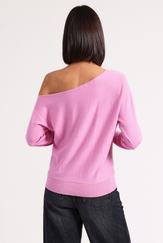 Cotton Cashmere Off The Shoulder Top