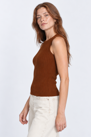 Viscose Ribbed Pointelle Tank Top