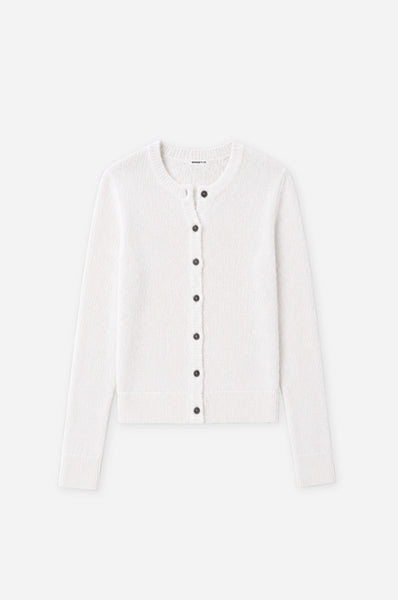 Boucle Long Sleeve Crew Neck Cropped Cardigan – Minnie Rose