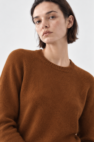 Cashmere 9gg Long Sleeve Shrunken Crew