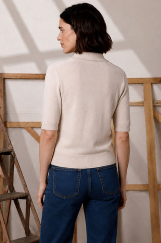 Cashmere Short Sleeve Polo