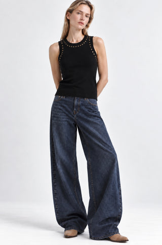 Viscose Western Embellished Tank