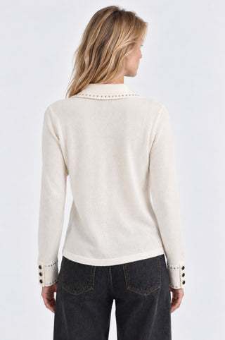 Cotton Cashmere Hot Fix Button Down Shirt