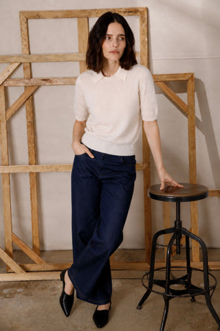 Cashmere Short Sleeve Polo