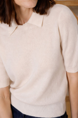 Cashmere Short Sleeve Polo